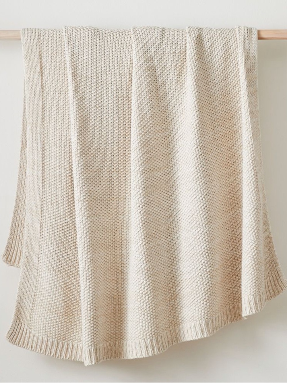 West Elm - Cotton knit bed blanket - natural